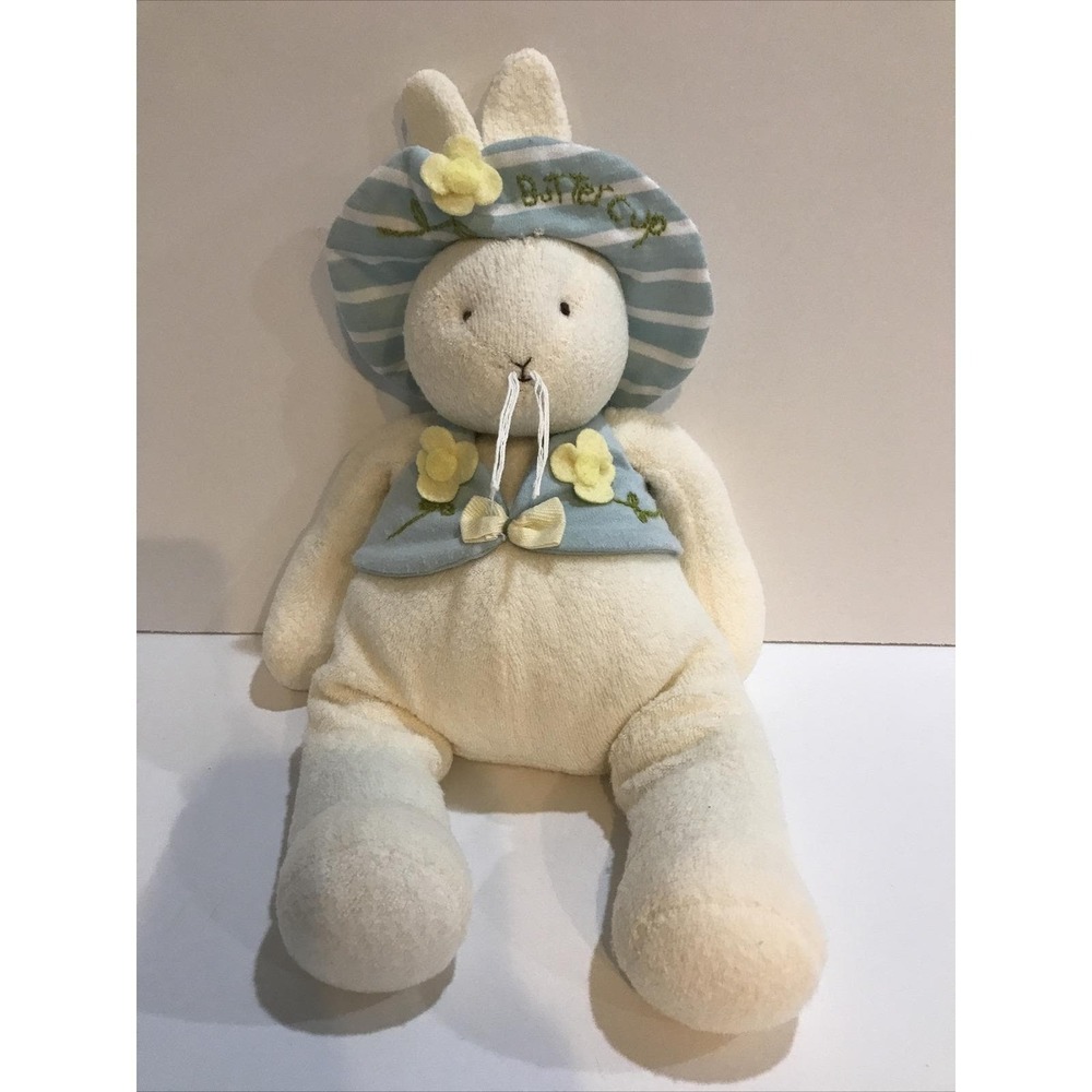 Hallmark Bunnies By The Bay Bunnie Rabbit Retired 2002 Buttercup Hat Vest Flower